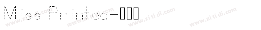 Miss Printed字体转换